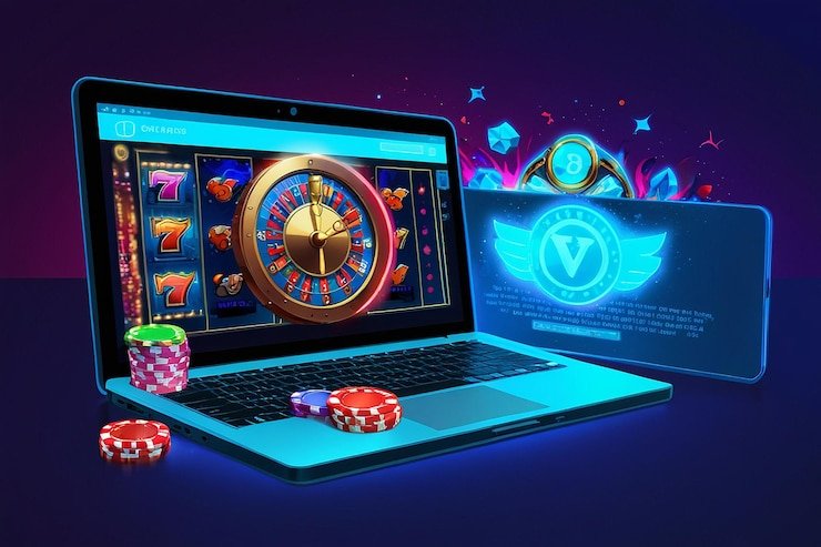 Suasana meja kartu kasino digital dewasa